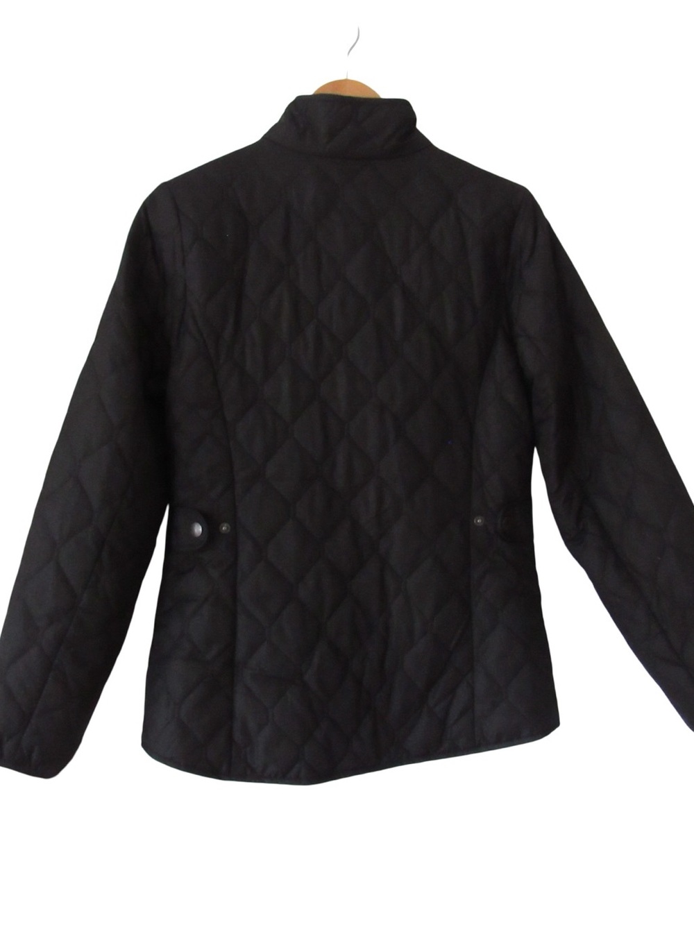 Eddie Bauer Womens Quilted Field Jacket Medium Black All Seasons Lightweight - Picture 2 of 10